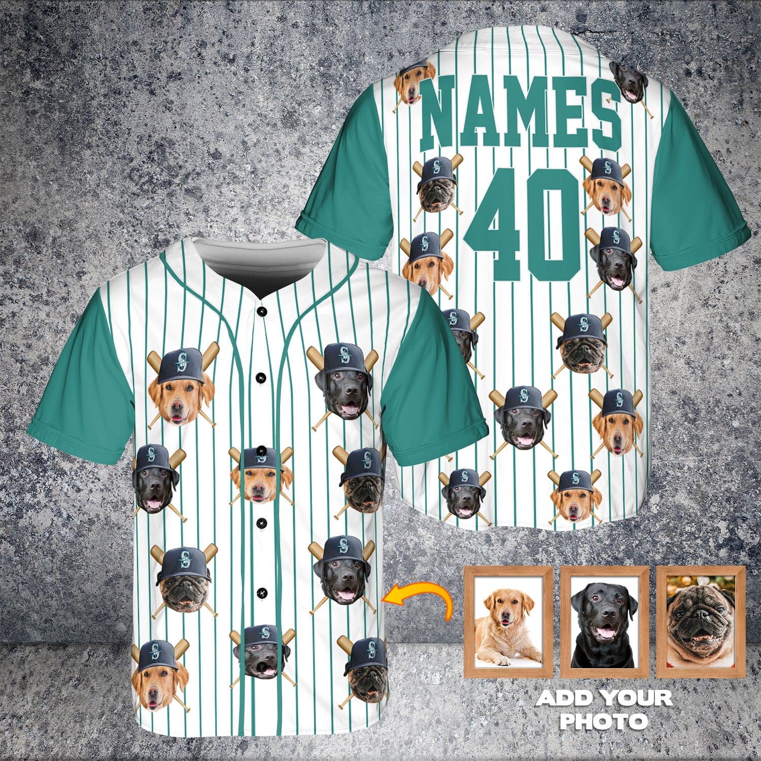 Camiseta de béisbol personalizada de los Seattle Doggo Mariners