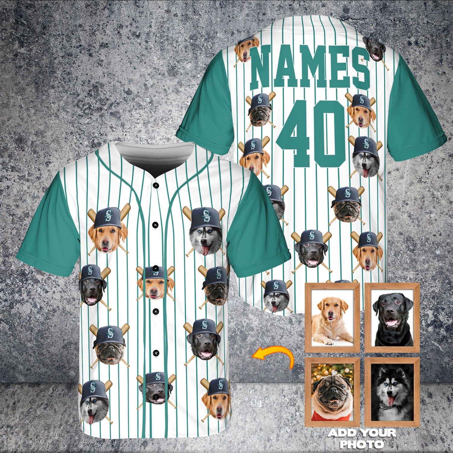 Camiseta de béisbol personalizada de los Seattle Doggo Mariners