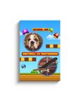 Retro Video Game Personalized Pet Canvas