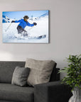 'The Skier' Personalized Pet Canvas