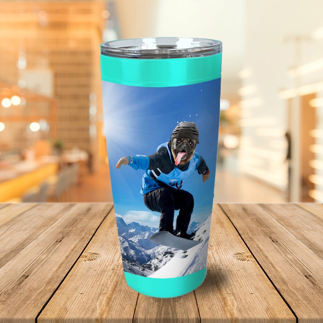 &#39;The Snowboarder&#39; Personalized Tumbler