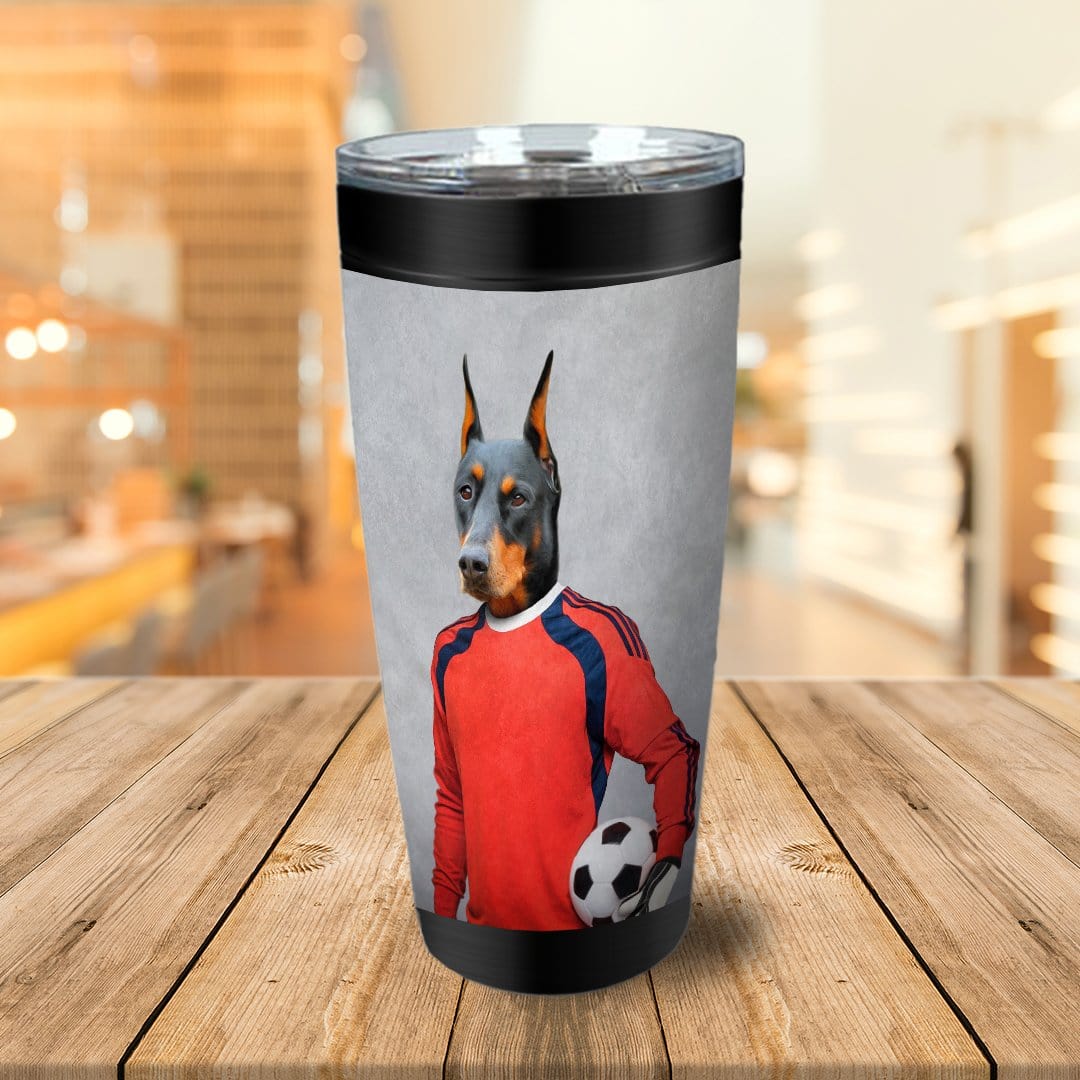 &#39;The Soccer Goalie&#39; Personalized Tumbler