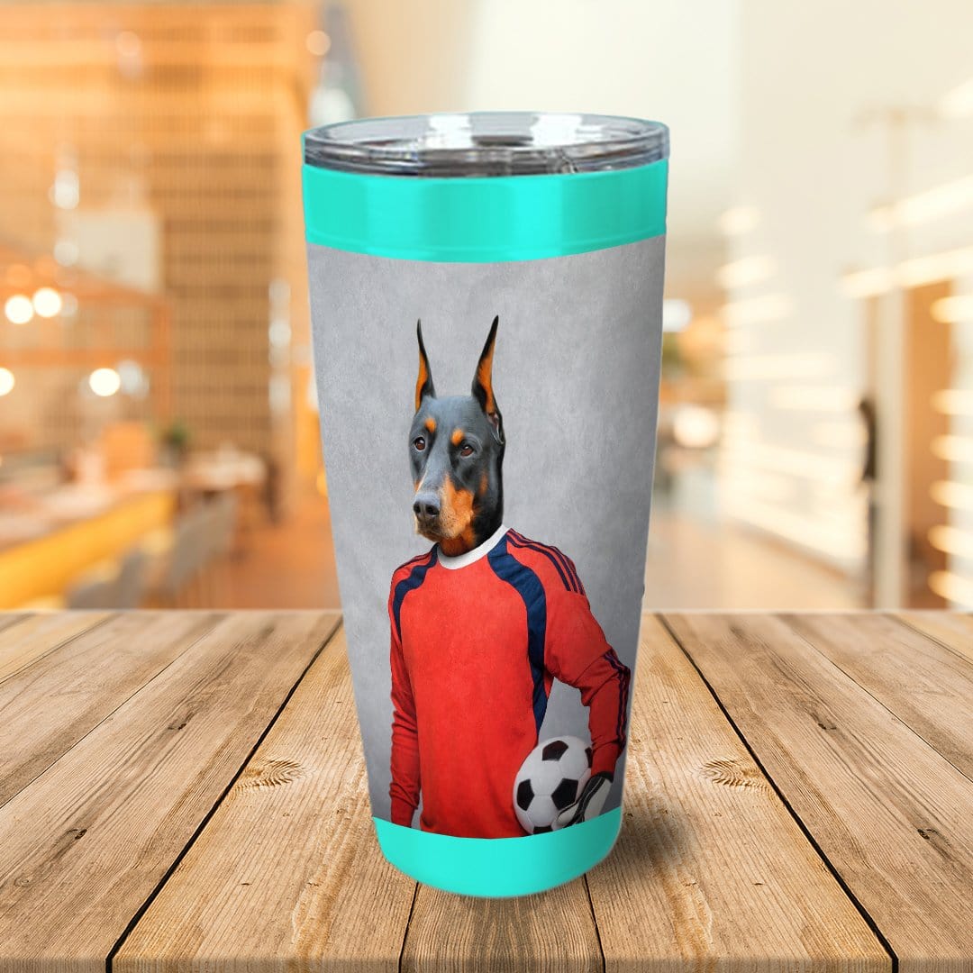 &#39;The Soccer Goalie&#39; Personalized Tumbler