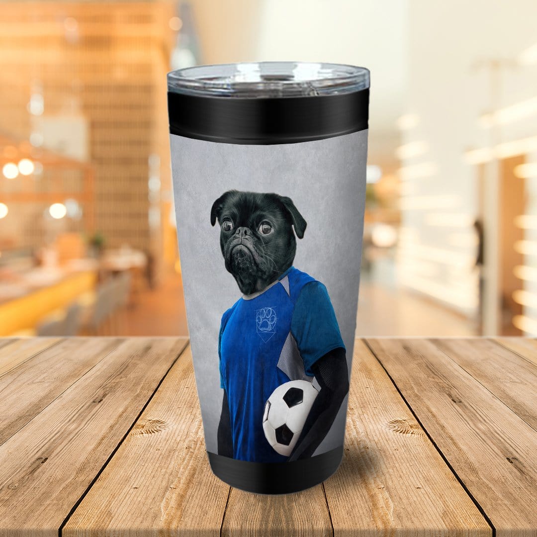 &#39;The Soccer Player&#39; Personalized Tumbler