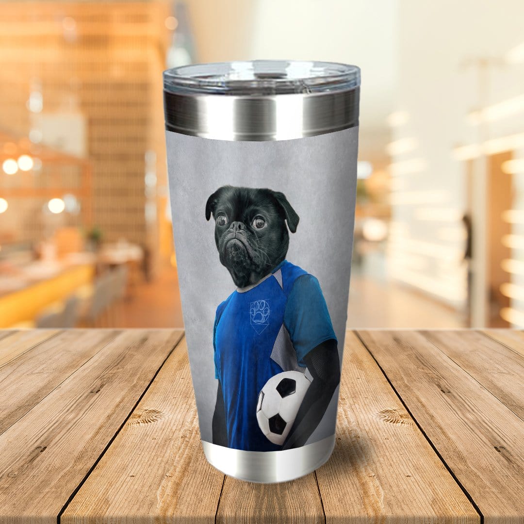 &#39;The Soccer Player&#39; Personalized Tumbler