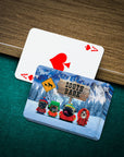 'South Bark' Personalized 4 Pet Playing Cards