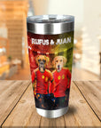 'Spain Doggos Soccer' Personalized 2 Pet Tumbler