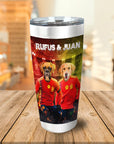 'Spain Doggos Soccer' Personalized 2 Pet Tumbler