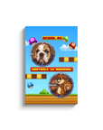 Retro Video Game Personalized Pet Canvas