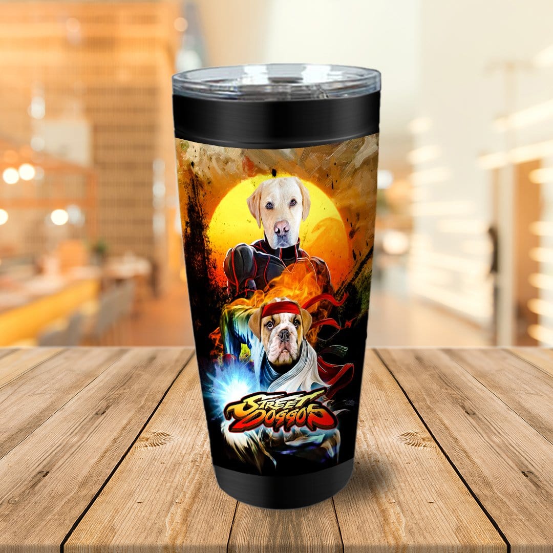 &#39;Street Doggos&#39; Personalized 2 Pet Tumbler