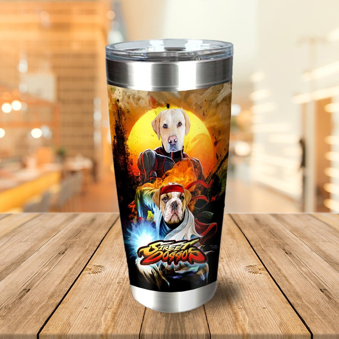 &#39;Street Doggos&#39; Personalized 2 Pet Tumbler