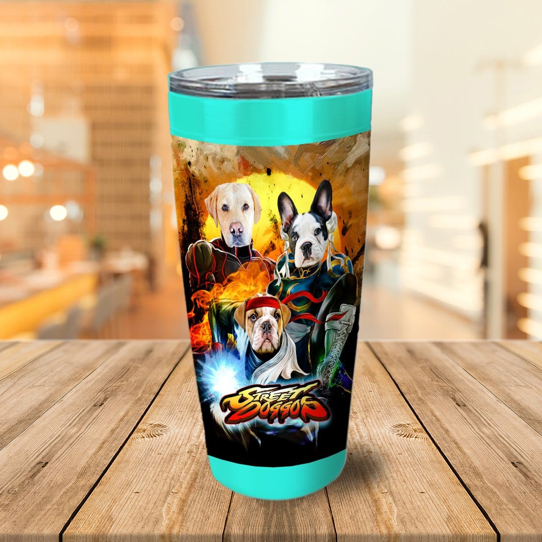 &#39;Street Doggos&#39; Personalized 3 Pet Tumbler