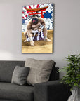 'The Sumo Wrestler' Personalized Pet Canvas