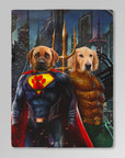 'Superdog & Aquadog' Personalized 2 Pet Blanket