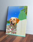 'The Surfer' Personalized Pet Canvas