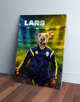 'Sweden Doggos Soccer' Personalized Pet Canvas