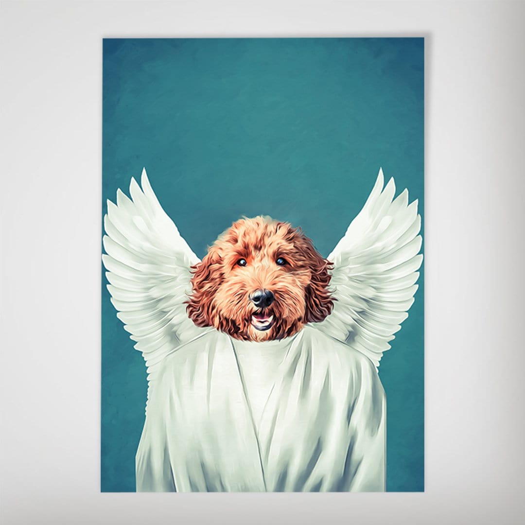 El ángel: cartel de perro personalizado