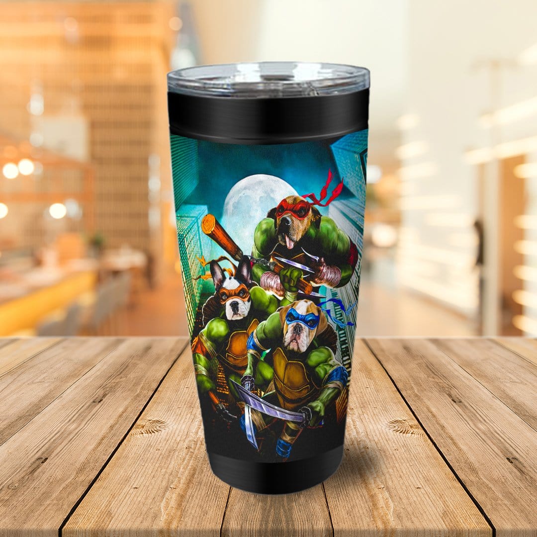 &#39;Teenage Mutant Ninja Doggos&#39; Personalized 3 Pet Tumbler