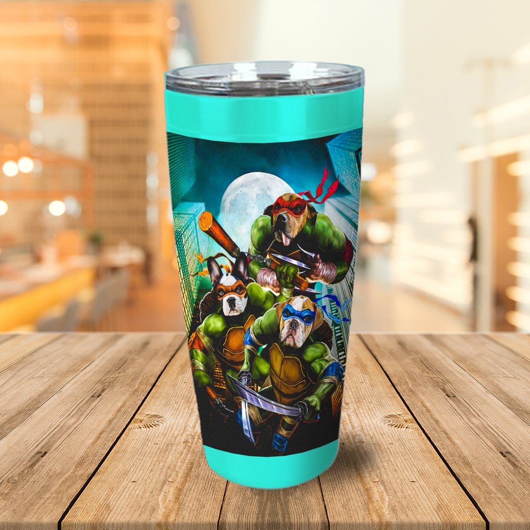 &#39;Teenage Mutant Ninja Doggos&#39; Personalized 3 Pet Tumbler