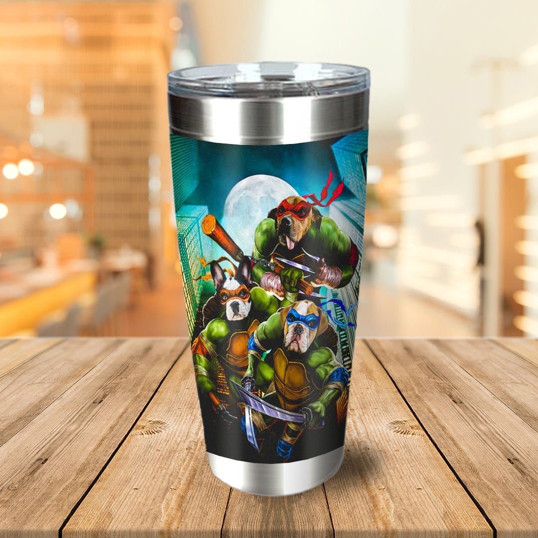 &#39;Teenage Mutant Ninja Doggos&#39; Personalized 3 Pet Tumbler