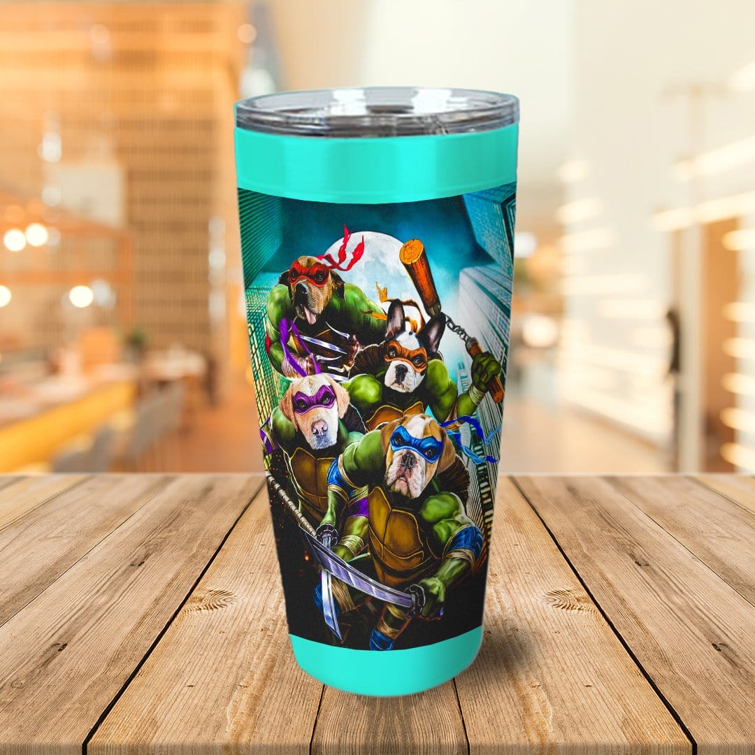 &#39;Teenage Mutant Ninja Doggos&#39; Personalized 4 Pet Tumbler