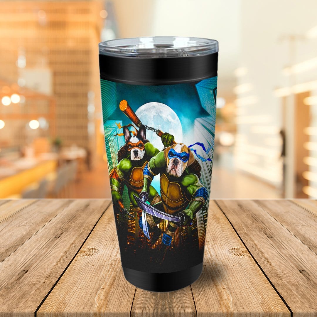 &#39;Teenage Mutant Ninja Doggos&#39; Personalized 2 Pet Tumbler