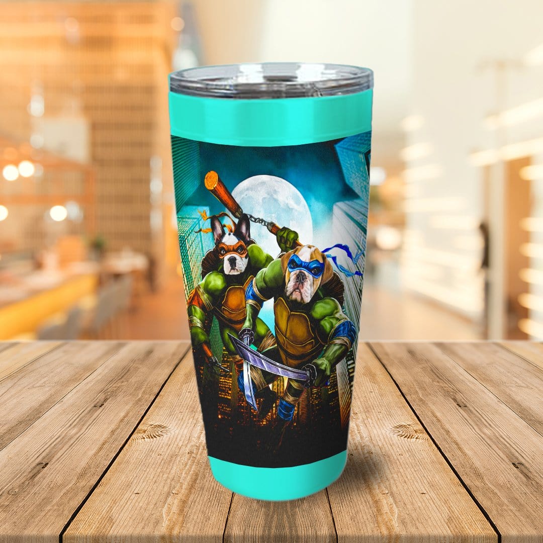 &#39;Teenage Mutant Ninja Doggos&#39; Personalized 2 Pet Tumbler