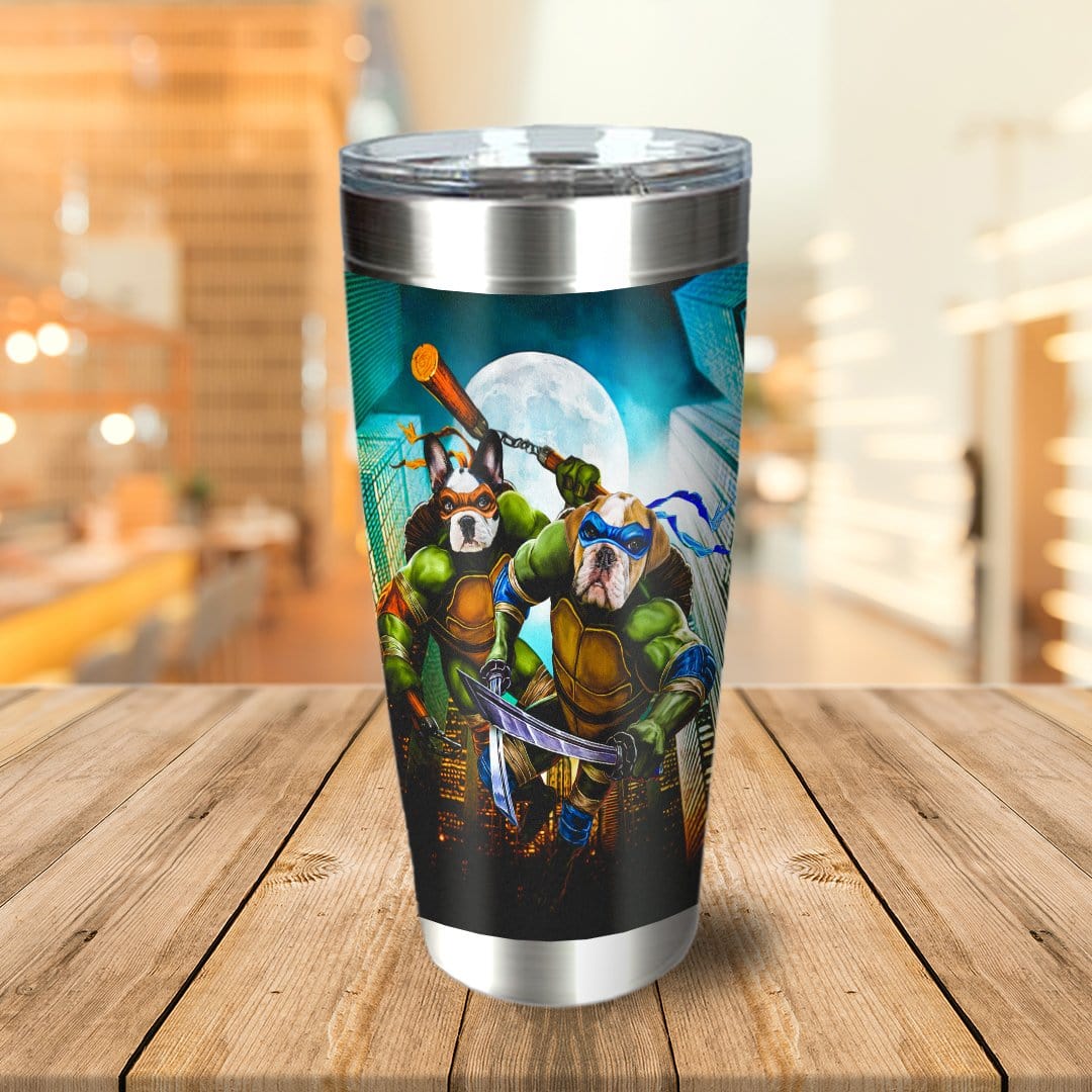 &#39;Teenage Mutant Ninja Doggos&#39; Personalized 2 Pet Tumbler