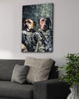 'The Army Veterans' Personalized 2 Pet Canvas