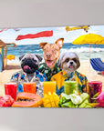 Lienzo personalizado para 3 mascotas 'The Beach Dogs'