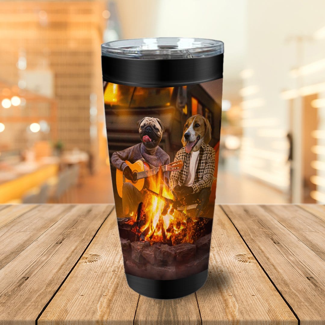 &#39;The Campers&#39; Personalized 2 Pet Tumbler