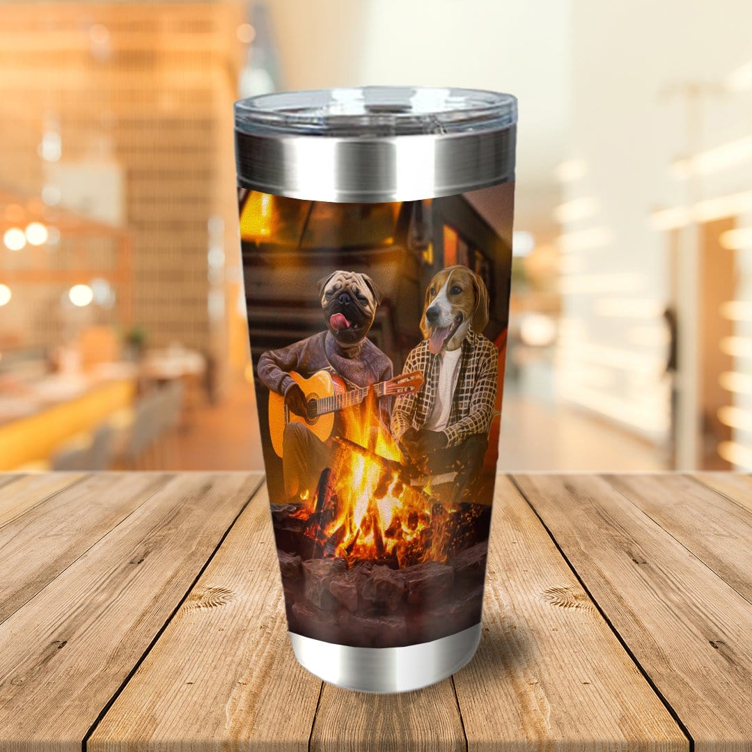 &#39;The Campers&#39; Personalized 2 Pet Tumbler