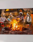 'The Campers' Personalized 4 Pet Canvas