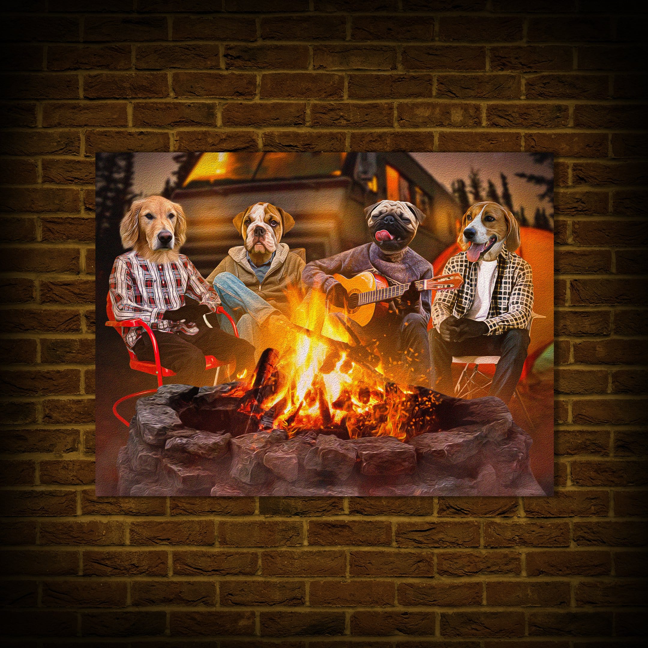 Póster personalizado de 4 mascotas &#39;The Campers&#39;