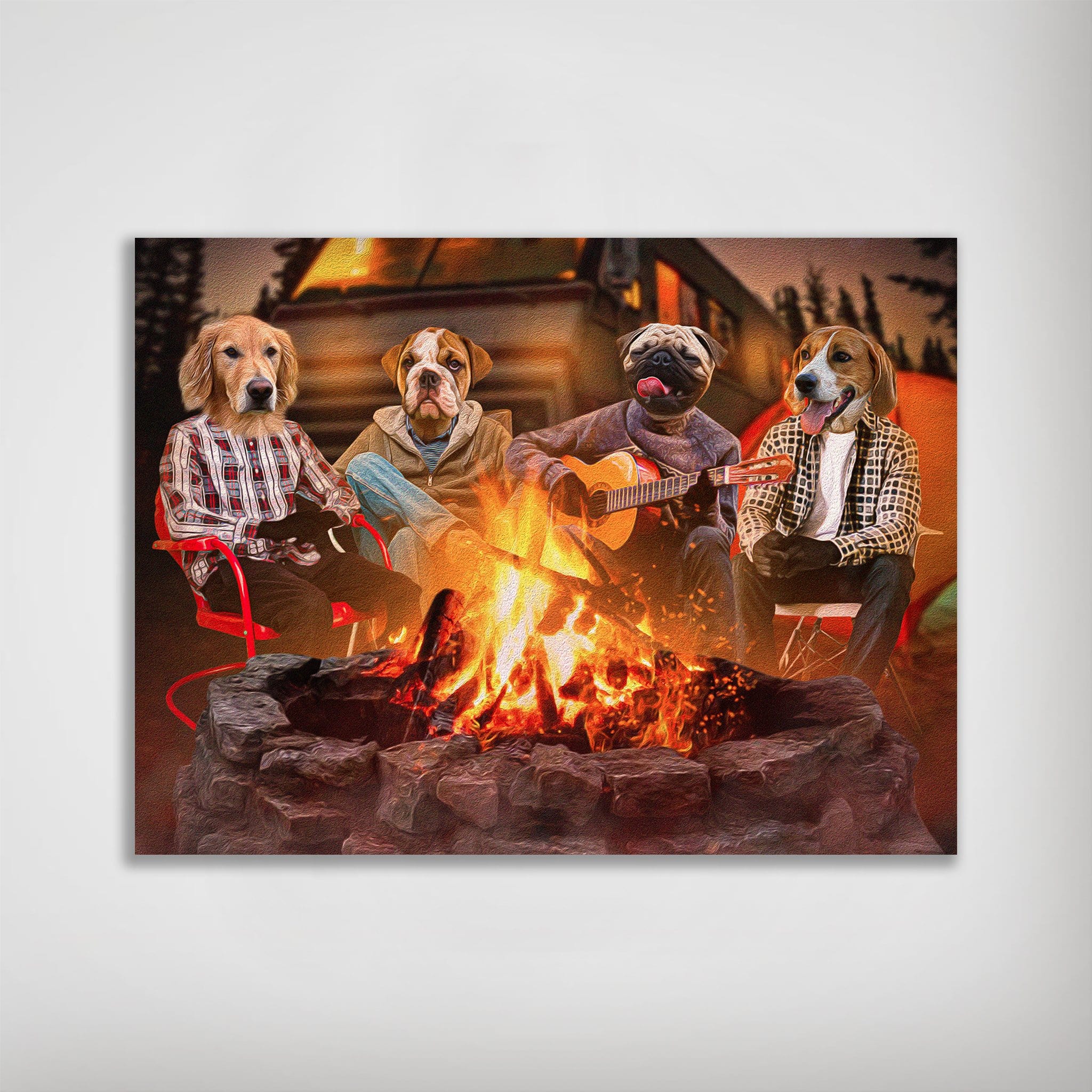 Póster personalizado de 4 mascotas &#39;The Campers&#39;