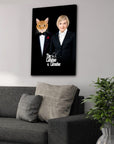 'The Catfather & Catmother' Personalized Canvas