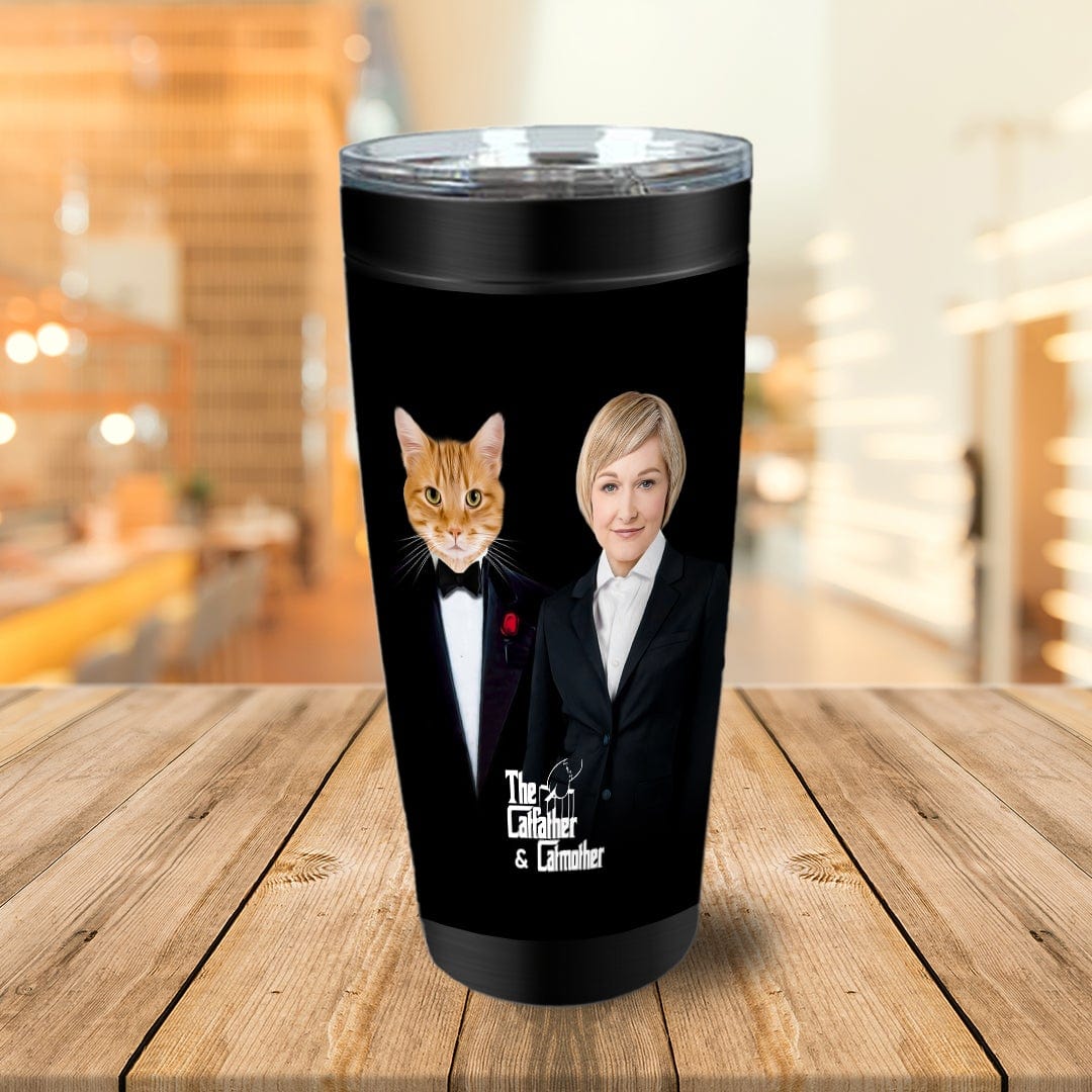 &#39;The Catfather &amp; Catmother&#39; Personalized Tumbler