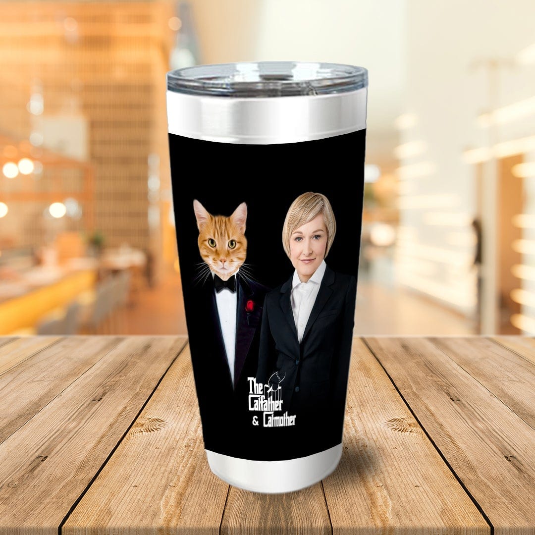 &#39;The Catfather &amp; Catmother&#39; Personalized Tumbler