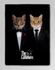 'The Catfathers' Personalized 2 Pet Blanket