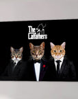 'The Catfathers' Personalized 3 Pet Canvas