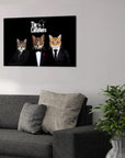 'The Catfathers' Personalized 3 Pet Canvas