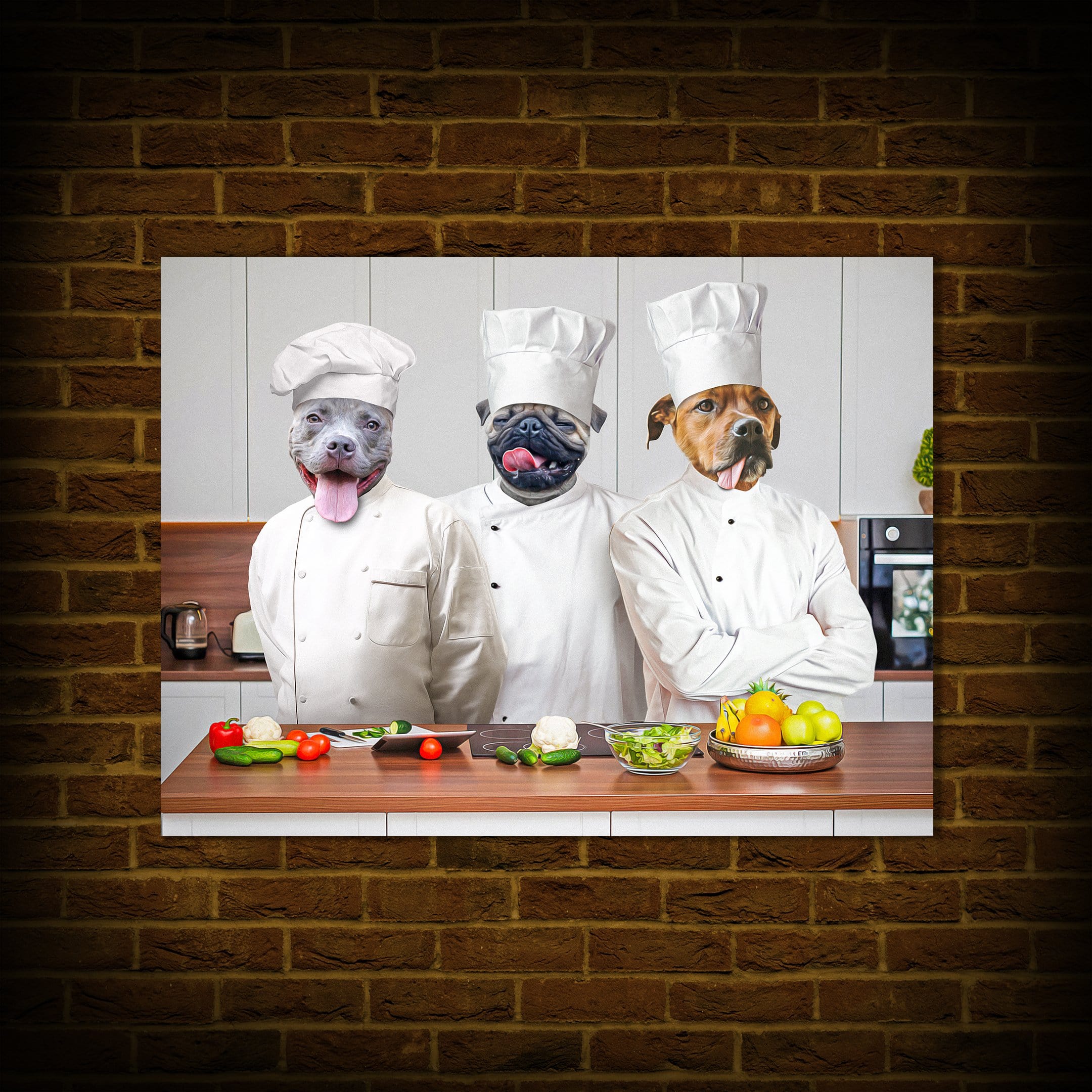 Póster personalizado de 3 mascotas &#39;The Chefs&#39;