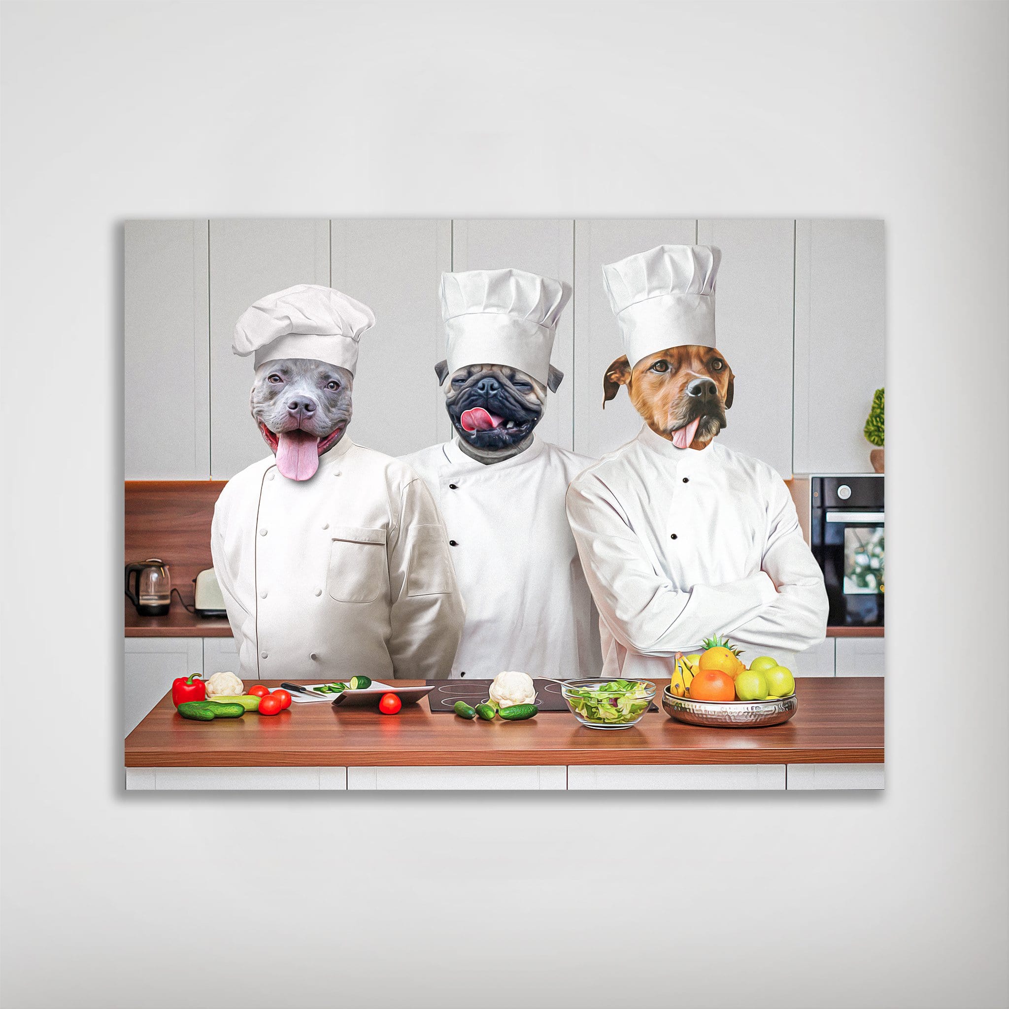 Póster personalizado de 3 mascotas &#39;The Chefs&#39;