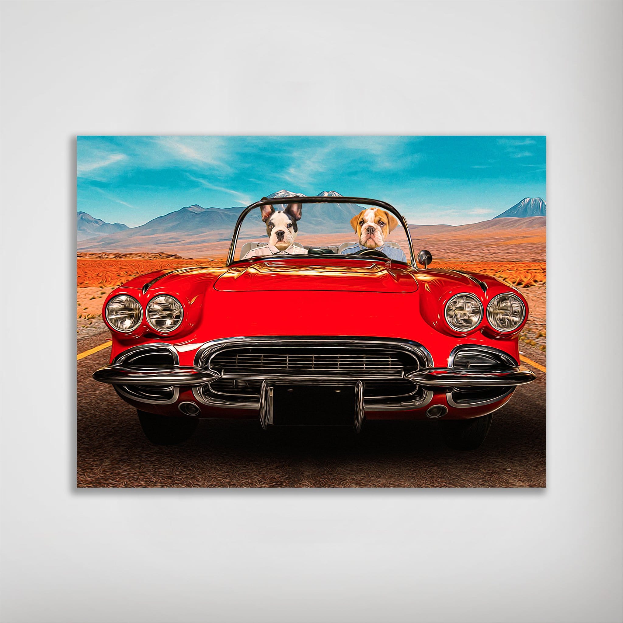 Póster personalizado para 2 mascotas &#39;The Classic Paw-Vette&#39;