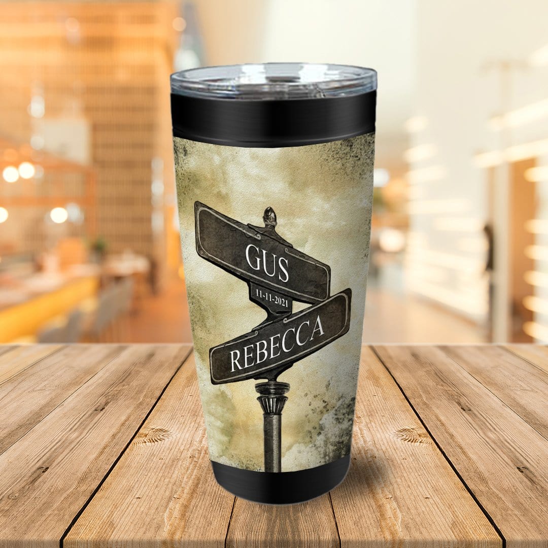 &#39;The Day We Met&#39; Personalized Tumbler