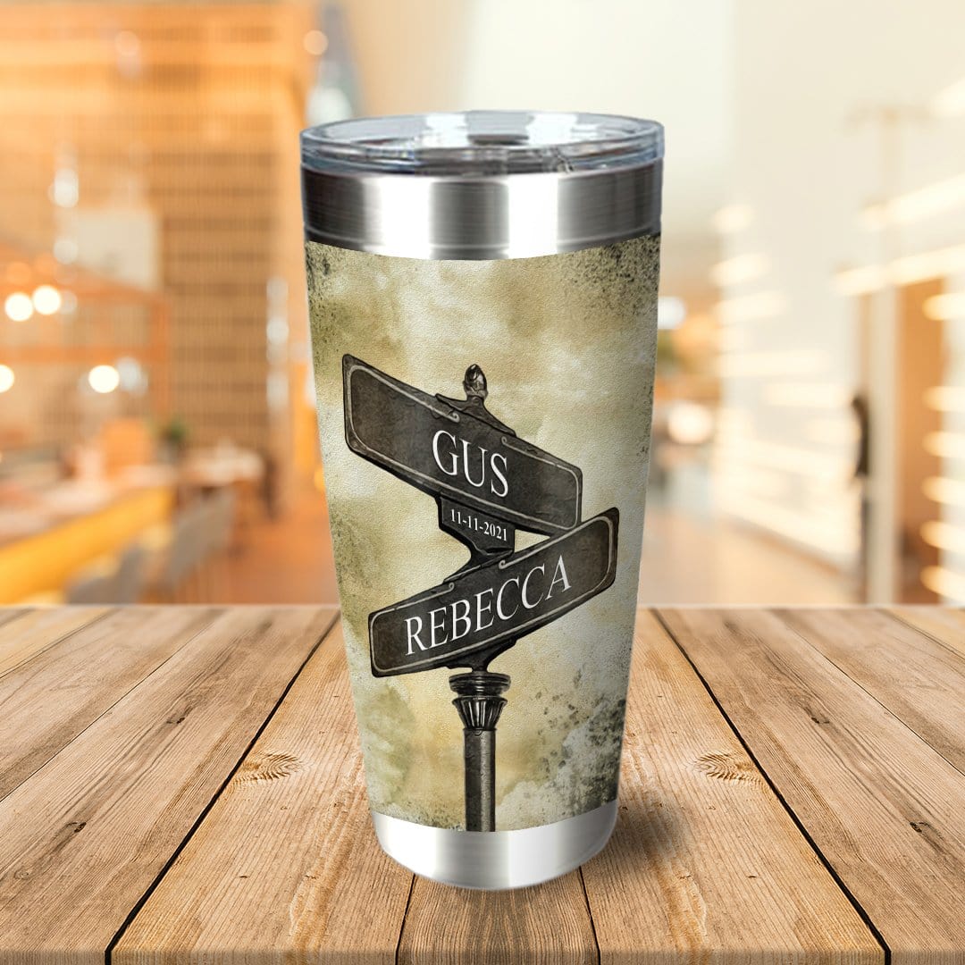 &#39;The Day We Met&#39; Personalized Tumbler