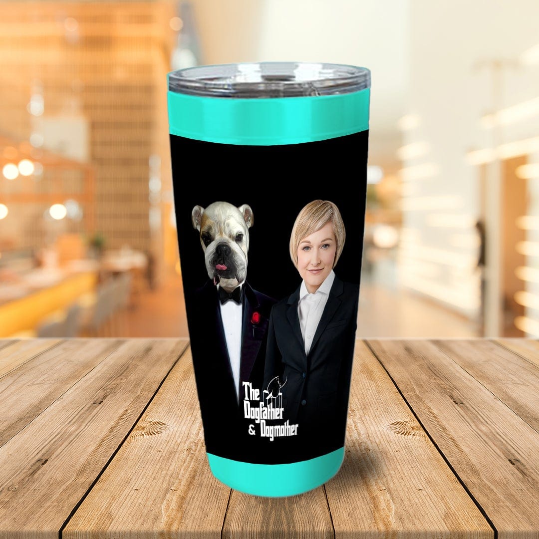 &#39;The Dogfather &amp; Dogmother&#39; Personalized Pet/Human Tumbler