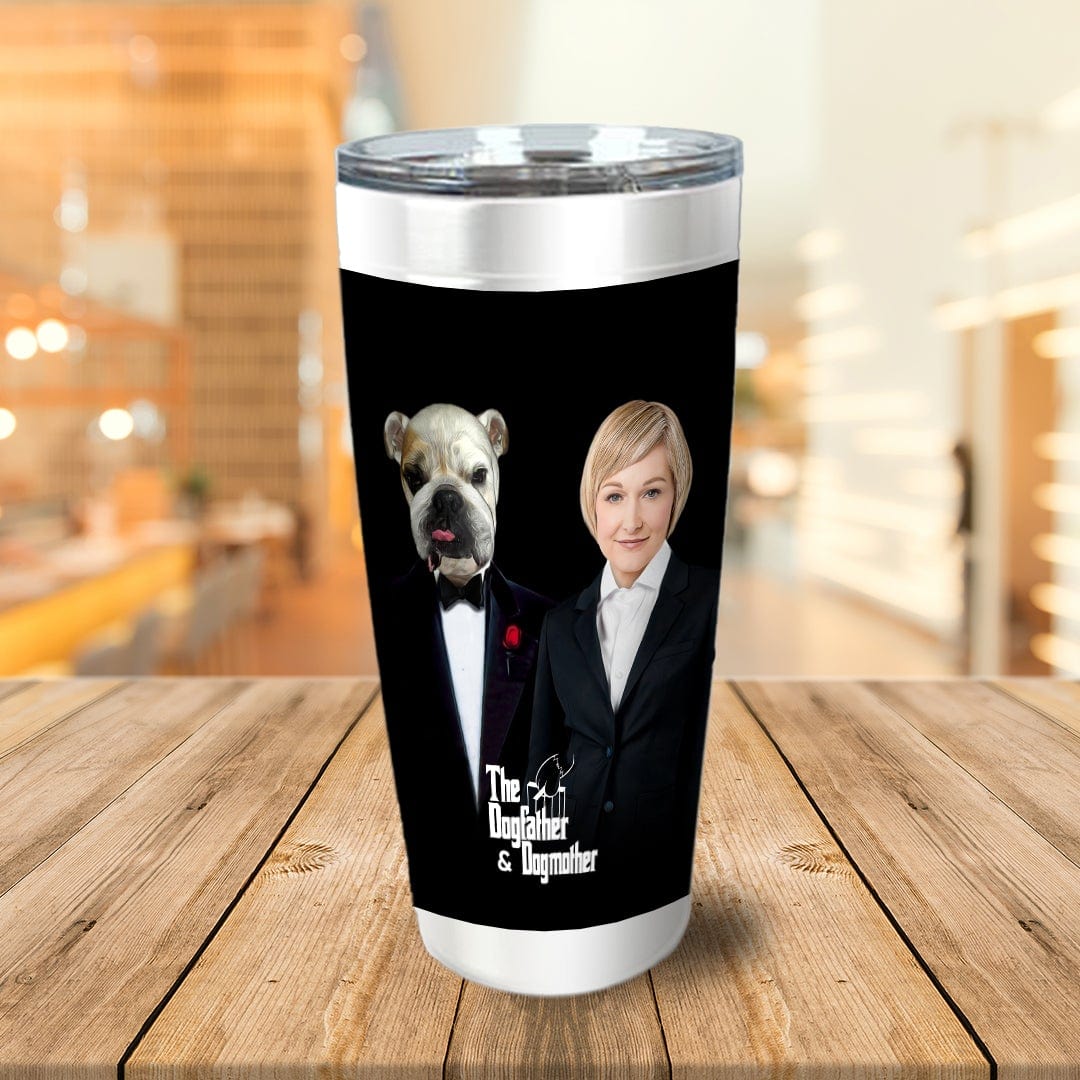 &#39;The Dogfather &amp; Dogmother&#39; Personalized Pet/Human Tumbler