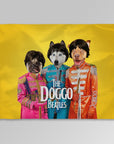 'The Doggo Beatles' Personalized 3 Pet Blanket