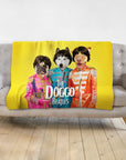 'The Doggo Beatles' Personalized 3 Pet Blanket